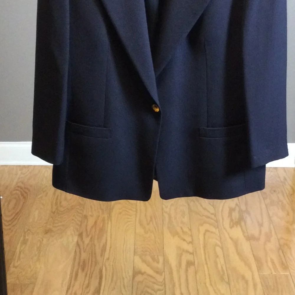14 Austin Reed navy blue wool one button blazer - Picture 7 of 16